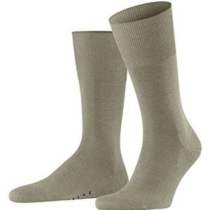 FALKE Airport sokken voor heren, wol, katoen, zwart, grijs, vele andere kleuren, versterkte herensokken zonder patroon, ademend, eenkleurig, 1 paar, groen (Desert 7530), 39-40 EU