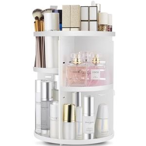 seinlife 360 roterende make-up organizer, doe-het-zelf verstelbare draaiende houder, opvouwbare cosmetische opslag displaybox, grote capaciteit make-up caddy plank, past op aanrecht ijdelheid en