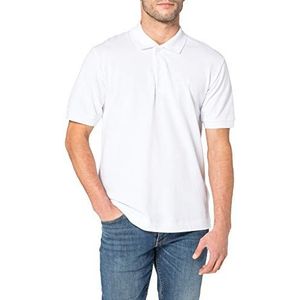 Seidensticker Poloshirt voor heren, piqué, lange mouwen, wit, XXL