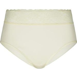 CALIDA Iconics Midi Slip voor dames, van 100% katoen, met kant, champagne, 36-38