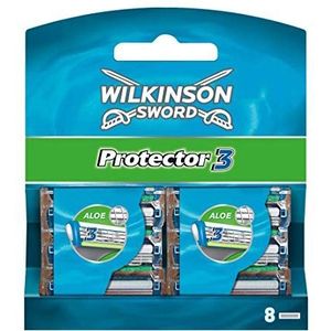Wilkinson Sword Protector 3 scheermesjes voor heren, 8 scheermesjes, 8 stuks
