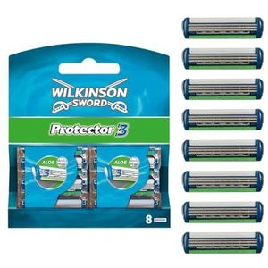 Wilkinson Sword Protector 3 Scheermesjes voor heren, 8 stuks