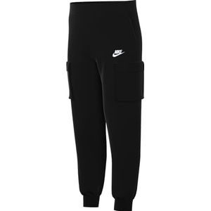 Nike K NSW Club FLC Crgo PNT Lbr Pants Unisex, zwart/zwart/wit, L