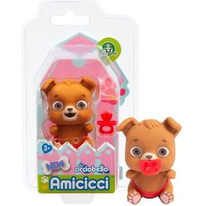 CICCIOBELLO Amicicci, CicciPets dier met accessoires, super zacht, model hond, bruin, speelgoed voor kinderen vanaf 3 jaar, GIOCHI PREZIOSI, CC0396