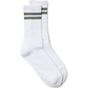 VERO MODA Vmmel Stripe Sporty Socks Noos, wit (snow white), One size