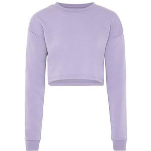 Libbi Sweatshirt met lange mouwen voor dames van 100% polyester met ronde hals lavendel maat M, lavendel, M