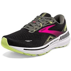 Brooks Adrenaline GTS 23 Hardloopschoenen voor dames, Zwart Black Gunmetal Sharp Green, 38.5 EU