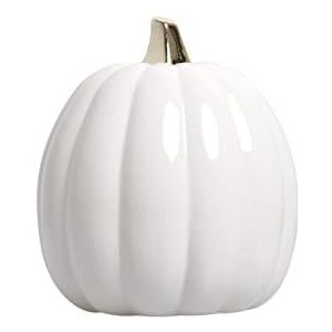 Pearhead Witte Keramische Pompoen, Home Fall Decor, Trendy Halloween Decoraties, Wit