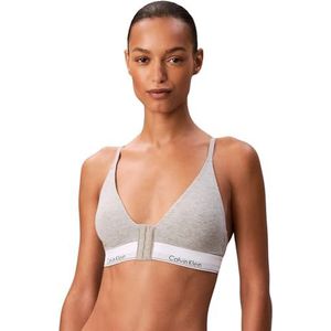 Calvin Klein Dames licht gevoerde driehoek LV00QF8507 driehoek, grijs (grijs heide), XS, Grijs (Grey Heather), XS