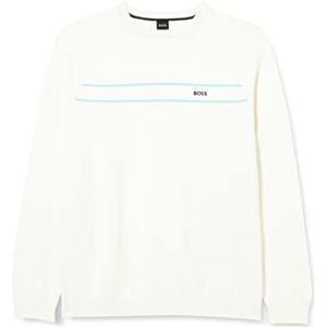 BOSS Heren Righam gebreide sweater, White100, XL, White100, XL