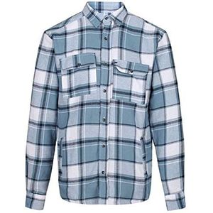 Regatta Mannen Tygo Shacket Coolweave katoen geruit fleece gevoerd Overhemdshirts