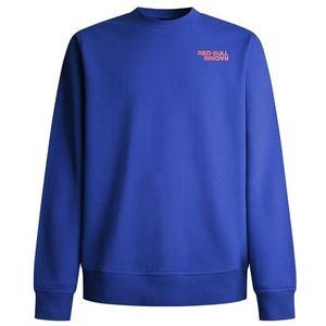 Red Bull Racing X Pepe Jeans Heren REFLECT LOGO CREW Sweatshirt, Blauw (ELECTRIC BLAUW), XS, Blauw (Electric Blue), XS