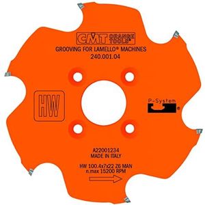 CMT Orange Tools 240.001.04 Cirkellemmet X Lamello® ZETA P® HW 100.4x7.0/4.0x22 Z6 TCG