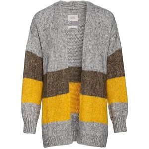 Camel Active Womenswear Gebreid damesjack, lichtgrijs, XS