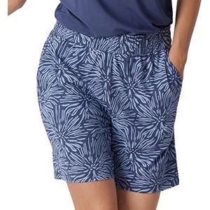 Schiesser Dames slaapbroek kort pyjama-onderdeel, blauw bloemen, 34, blauw bloemen, 34