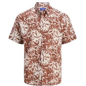 Jack & Jones - Jorjoshua Split AOP - Shirt - Arabische Spice - Korte Mouwen