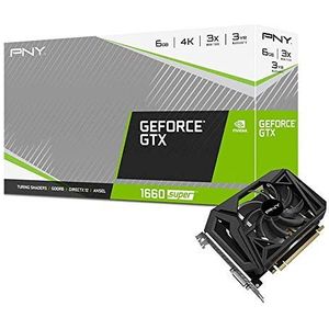 PNY GeForce GTX 1660 Super 6GB SINGLE Fan Graphic Card,Black,VCG16606SSFPPB
