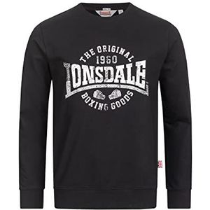 Lonsdale BADFALLISTER sweatshirt, zwart/wit/grijs, S