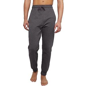 Hanes Heren Ecosmart Jogger Joggingbroek, Lounge broek in middelzware fleece voor heren, 30,5, Houtskool Hei, S