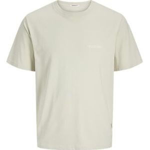 JACK & JONES Jorcanggu Slub Element Back Tee Ss Cn voor heren, Celadon Tint, XS