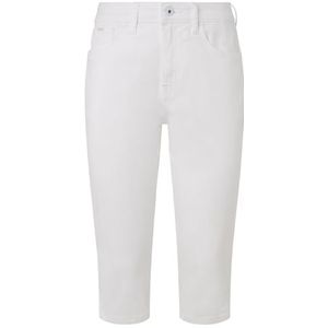 Pepe Jeans Dames Skinny Crop Hw Shorts, Wit (Denim-TA8), 33W, Wit (Denim-ta8), 33W