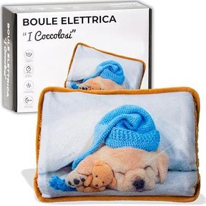 IPEA Elektrische warmwaterkruik met pluche zakken voor het verwarmen van de handen, vermindert spier-, borst- en menstruatieklachten, handwarmers en voetwarmer, kattenmotief