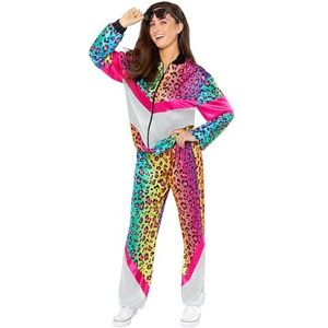 Amscan 9919055 - Unisex jaren 80 Neon Dierenprint Shell Pak Volwassenen Fancy Dress Kostuum Maat: Groot