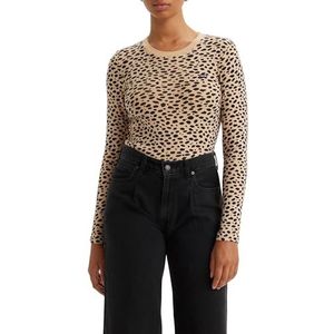 Levi's Ls Baby Tee dames, Stella Leopard Almon, XXS