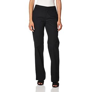 Dickies FP321 Relaxed Straight Stretch Twill Broek voor dames, Maat: 6, Kleur: Zwart, Zwart