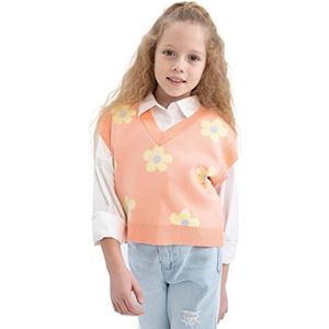 DeFacto Sweater voor meisjes, koraalrood, 10-11 Jaar