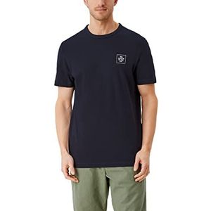 s.Oliver Heren T-shirt, Dark Blue Placed Print (59D0), M, Dark Blue Placed Print (59d0), M
