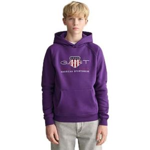 GANT Uniseks Archive Shield Hoodie voor kinderen, Pansy Purple, 170