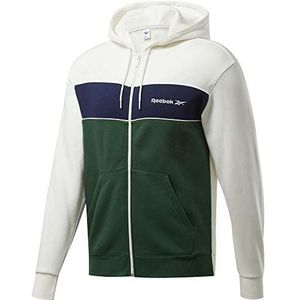 Reebok CL F Linear Fullzip Hoodie Heren Chalk/Alway/Utiligrn, S