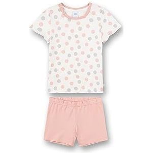 Sanetta Meisjespyjama Wit Dots-Allover | Hoogwaardige en comfortabele katoenen pyjama voor meisjes Pyjama Set voor meisjes, beige, 140 cm