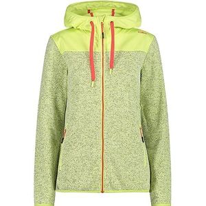 CMP Dames Knit Tech Mélange fleece jas met capuchon Woman FIX