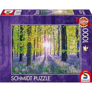 Schmidt Spiele 59767 Delicate klokkenbloemen in het bos, puzzel met 1000 stukjes, kleurrijk