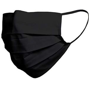 Van Jungfeld, stoffen mondneusmasker, 100% katoen, unisex, zwart, pak van 1, één maat.