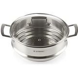 Le Creuset Grote Multi Steamer met Glazen Deksel, 24 cm, Roestvrij Staal