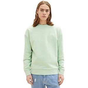 TOM TAILOR Denim Uomini Sweatshirt 1035671, 31038 - Placid Green, XL