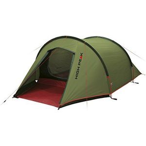 High Peak Lichtgewicht tent Kite 2, campingtent met voorbouw, trekkingtent voor 2 personen, tunneltent slechts 2,8 kg, continue ventilatie, 3000 mm waterdicht, weerbestendige ingang, klein pakformaat