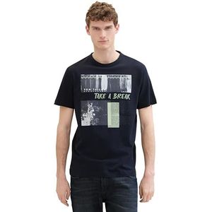 TOM TAILOR Heren T-shirt, 10668 - Sky Captain Blue, 3XL