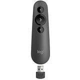 Logitech R500s Bluetooth- en USB-laserpresenter/presentatieklikker (klasse 1-laser) - universele compatibiliteit, bereik van 20 m, slimme batterij met levensduur van 12 maanden - Donkergrijs