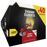 Douwe Egberts Koffiecups Lungo Original (200 Capsules - Geschikt voor Nespresso Kofiemachines - Intensiteit 06/12 - Rainforest Alliance) - 5 x 40 Cups