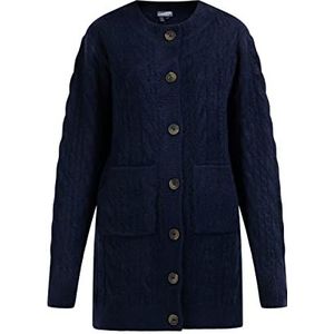 DreiMaster gebreide jas met knopen dames 39425097, marineblauw, M/L