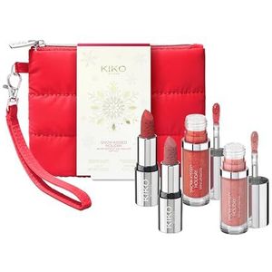 KIKO Milano - Snow-Kissed Holiday - Lippenstift Set - 2 Mini Lippenstiften Matte Finish en 2 Lippenstiften