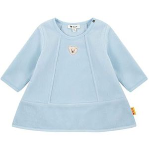 Steiff Jurk met lange mouwen, EU-maat 56, kasjmier blauw, meisjesjurk, kinderjurk voor elke gelegenheid, losse en comfortabele pasvorm, jurk met lange mouwen, wasmachinebestendig, Cashmere Blue, 56 cm