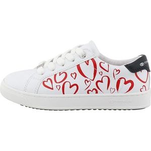Tom Tailor Kids 9570080011 Sneakers voor meisjes, Wit rood marineblauw, 34 EU