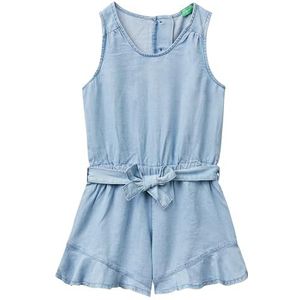 United Colors of Benetton Jumpsuit voor meisjes en meisjes, Blauw, 130 cm