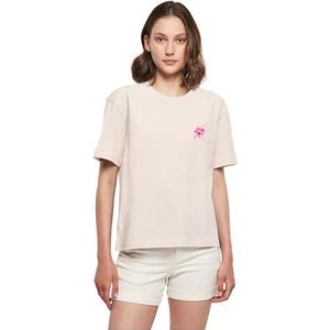 Miss Tee Dames T-shirt Self Love Club Tee, casual T-shirt met rugprint, regular fit, bedrukt T-shirt, roze, L