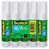 Scotch Permanente lijmstift, 1 verpakking met 5 lijmsticks zonder oplosmiddel, 8 g per stick, multifunctionele lijmstift voor thuis, op school of op kantoor